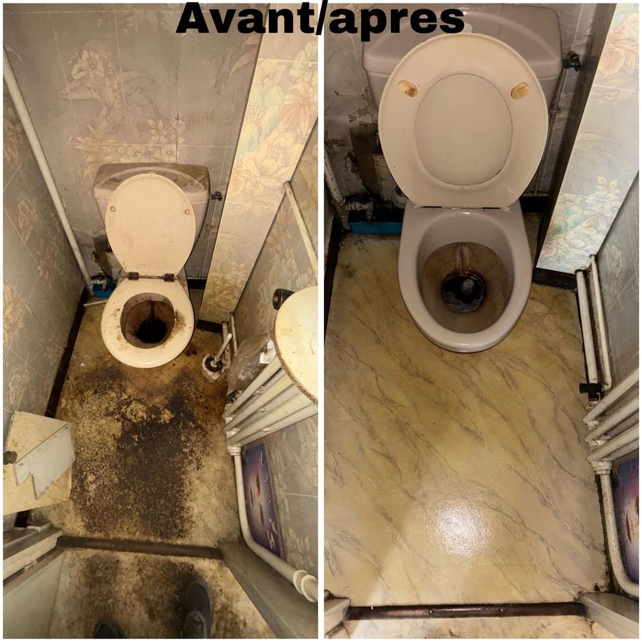 Nettoyage professionnel sanitaires avant et après — ETMA Nettoyage Chalon-sur-Saône